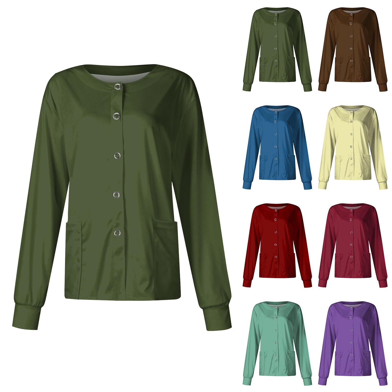 Women Long Sleeve Pocket Worki - Medical Lab Uniform recension och pris