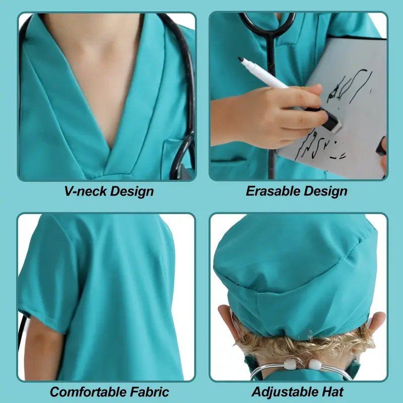 7PCS Kids Doctor Nurse Cosplay - Medical Lab Uniform recension och pris