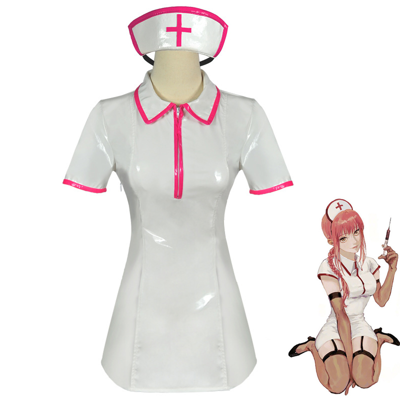 Anime Chainsaw Man Cosplay Cos - Medical Lab Uniform recension och pris